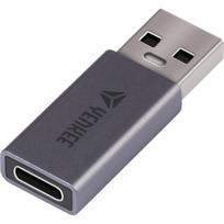 Adapteris YENKEE, 3.0 USB A - USB C, 5Gbps, male to male, pilka, -
