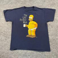 Vintage Funny Homer Simpson Last-Perfect-Man Shirt Large 21x26 Matt-Groening 2XL gray