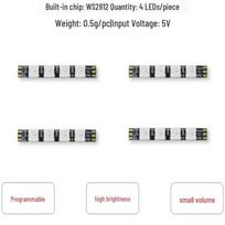 FPV Drone Programmable LED Light Strip (4-Pack)