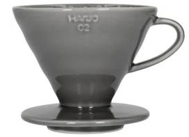 Hario V60 Dripper 02 keramikinis kavos filtras, pilkas