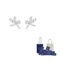 Swarovski Volta Crystal Stud Earrings Womens F-Original Brand Box And Bag sidabras