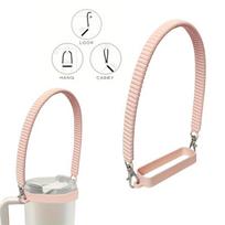 Water Bottle Carry Sling Soft Durable Silicone Handle Strap Adjustable for 8-40oz Bottles Hiking Camping Outdoor Use A5 white