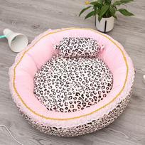 Princesės Šuns Katės Lova Rožinė Leopardinė Augintinio Namelis Miego Maišas Šuns Lova su Pagalve Šuniuko Pagalvėlė Narvas Sofa 40cm white