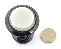 Arcade Push Button 3.3cm - baltas su pašvietimu