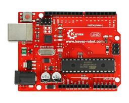 Keyes UNO Rev 3 suderinamas su Arduino + USB laidas