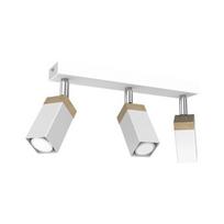 "SOLO SAWN WHITE / PATINATED WOOD" lubinis šviestuvas 3x mini GU10