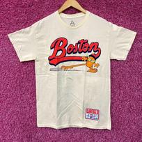 Garfield Boston Baseball Cartoon Graphic Design T-Shirt M pink
