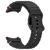 Silikoninis dirželis be tarpo, skirtas Samsung Galaxy Watch 7/6/5/4 Pakeičiamas laikrodžio dirželis, skirtas Samsung Galaxy Watch FE juoda
