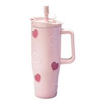 Elegantiškas nerūdijančio plieno vandens butelis su perlo puošyba 1200 ml Didelės talpos Tinka sporto salės, lauko ir biuro reikmėms white