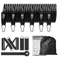 250lbs Resistance Bands Set Fitness Workout Gym Pull Rope Yoga Latex Tube Athletics Elastic Booty Bands Exercise Equipment for H Practical Use black