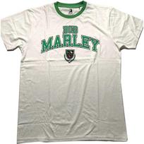 Bob Marley 'Collegiate Crest' White Ringer T shirt - NEW XL gray