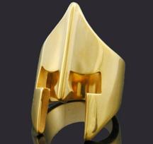 Film and Television Peripheral Accessories Spartan Warrior Helmet Men's Ring 6