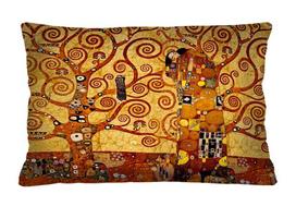 Elegance Print Golden Tree (Klimt) Decorative Pillow 40×60 cm - Velvet, Double-Sided Print, Zipper, Anti-Allergic Filling, Premium Product