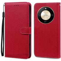 X9B 5G dėklas Honor X9B dėklui Odinė piniginė atverčiamas dėklas Honor X9B 5G telefono dėklui Coque Fundas HonorX9B apsauginiam dėklui For Honor X9B 5G tamsiai raudona spalva