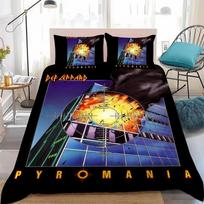 D-Def L-Leppard Duvet Cover Set Heavy metal rock Bedding Set Bedroom Decoration 2/3piece set Single Double Large Sizes Gift 135x200cm white