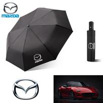 Vėjo nepralaidus UV apsaugos nuo saulės skėtis automobiliui, automatiškai sulankstomas skėtis nuo saulės, skirtas Mazda 3 5 6 Axela Atenza CX30 CX5 CX7 CX8 CX9 MX5 BT50 juoda
