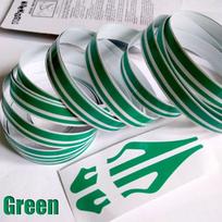 Dekoratyvinė juosta juosmeniui, daugiaspalvė automobilio kėbulo lipdukas, dviejų linijų juosta, vinilinė lipdukas, pinstripe, steamline green