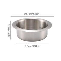 Boat Cup Holder Insert Stainless Steel Silver Drop-In Cup Drink Holder Insert for Coffee Table Lounge Chair Car Yacht RV  Boat beige
