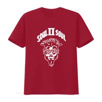 Vintage Soul II Roko Sunkios Medvilnės Marškinėliai Retro Dizainas Senoviniai Minkšti Šiek tiek Pralaidūs Orui Stilingi Viršutiniai Drabužiai Kasdieniam Dėvėjimui S brown