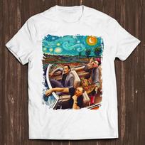 NAUJI žymūs dailininkai Van Gogas Frida Kahlo Salvadoras Dali Banksy marškinėliai Unisex marškinėliai XXXXL