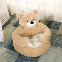 Dog Kennel Beds Dogs Plush Bed Accessories Puppy Supplies Small Medium Large Basket For Washable & Furniture Warm Pet Cats Pets S 46cm black