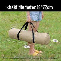 Cylindrical Waterproof Storage Bag for Outdoor Camping Equipment beige