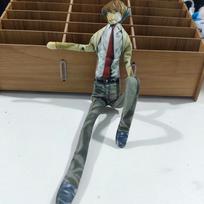 Anime DEATH NOTE Yagami Light Cosplay Pliušinė Medvilninė Kimšta Lėlė Talisotas Lieknos Sukamos Formos Kambario Dekoras Abstrakčios Rekvizitinės 28cm gray