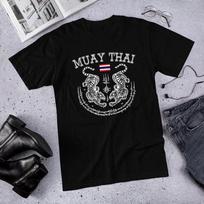 Muay Thai Kickboxing T-Shirt for Men and Women, Made in USA, Size S-5XL XL gray