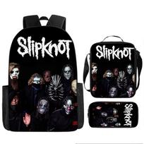 Helovino Kuprinė Sunkiojo Metalo Roko Slipknot Skaitmeninė Spausdinimo Kuprinė Per Petį Nešiojama Rankinė Pieštukinė Backpack black