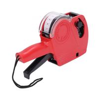 Manual Labeling Machine 8 Digits Price Tag Gun with Cartridge Portable Price Marking ToolRed raudona