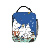 MOOMINAI TV serialo izoliuotas pietų krepšys didelės talpos daugkartinio naudojimo šaldymo maišelis pietų dėžutė krepšys-rankinė darbas lauke vyrams moterims One Size blue