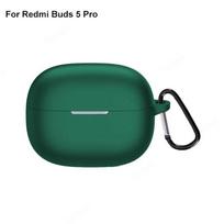 Redmi Buds 5 Pro Case Headphone Cover For Xiaomi Redmi Buds 5 Pro Buds5 buzz5 buds 5pro Silicone Cases Fundas With Hook Redmi Buds 5 Pro blue