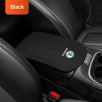 Automobilio interjero aksesuarai Porankio pagalvėlė Automobilio porankio minkštas paminkštinimas Kailinė kilimėlis Skoda octavia fabia rapid yeti superb octavia A5 A7 fsjn24 black