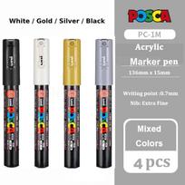 Posca Colors Marker Pen or 48/72 Slots Black Handy Suitcase, Bright Permanent Markers for Kids Adults, Ladies Lipstick Organizer gray