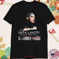 Sara Landry Spring 2025 Tour Dates T Shirt vintage Washed Unisex Stretched Top For Everyday Wear Versatile Casual Soft fashion M white