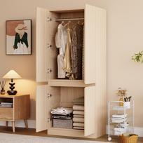 Wardrobe 70 × 40 × 170 cm, double-door design with large storage compartments, wood color 70 x 40 x 170 cm