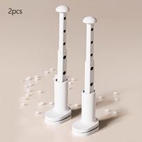 2pcs Travel Foldable Clothes Drying Rack Travel Business Trips Hotels Bedroom Portable Hanger No-Drill Extendable Laundry Racks white