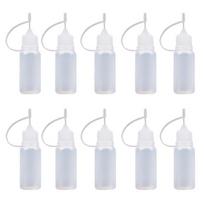 10Pcs 10ml Empty Tip Bottle Needle Solvents Dropper Filler for E-cigarette Liquid Paints white