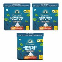 Samaara Prydz Assam Black Tea Bags | Earl Grey Flavour CTC Powder | 40 Bags Pack of 3