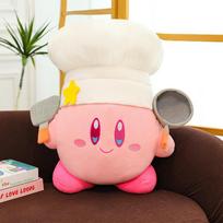 New 35/70cm Large Size Kawaii Chef Kirby Plush Toy Large Stuffed Animal Kids Birthday Gift for Girls Best Gift Room Decoration 35cm beige