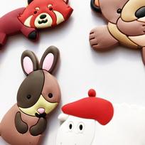 Set of 10 Vibrant Animal Shaped Refrigerator Magnets Must Have for Animal Lovers X3UC CN gray