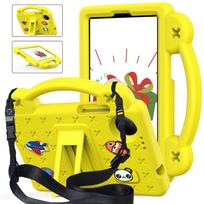 Kids Funda Case for Xiaomi Redmi Pad SE 8.7 2024 Kickstand EVA Cover for Redmi Pad SE 4G with Portable Holder Shoulder Strap Redmi Pad SE 8.7 geltona
