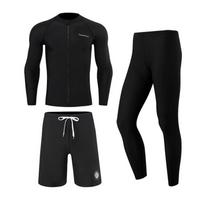 2023 Women's Sun Protection Slimming Surf Suit: Long Sleeve & Split Long Pants Set 3XL black