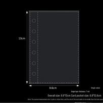 Transparent PVC A5 Planner Cover with Refillable Binder & Zipper Bag black
