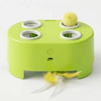 Electric Smart Cat Toys Rechargeable Cat Chase Game Toy New Automatic Pop-Up Toy  Pet Supplies žalia