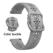 20mm Silicone Band For Amazfit GTS/2/2e/3/4/GTS2 Mini/GTR 42mm Sport Watch Bracelet Amazfit Bip U 3 Pro Strap Watchband Correa Universal 20mm Width pilka spalva