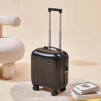 Women's 18  Lightweight Carry-On Suitcase with Password Handle 18-inch white