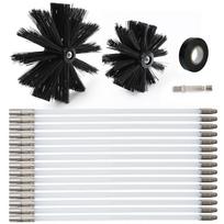 Kamino valymo šepetys 17 6*410+100+150+Hexagon;Nylon brush bristles black