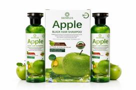 SKINPLUS Obuolių Juodų Plaukų Dažymo Šampūnas – Natūrali Juoda Spalva (2 x 250 ml) black