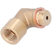 90 Degree Angled Oxygen Sensor Extender M18x1.5 Brass Extension Spacer Adapter Universal for Car beige